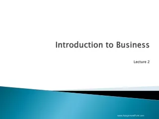 Introduction to Business Lecture 2