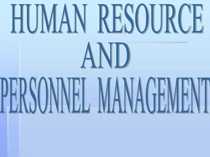 human resource