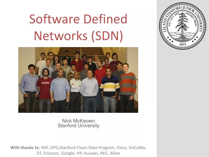 software defined networks sdn