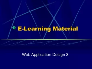 E-Learning Material