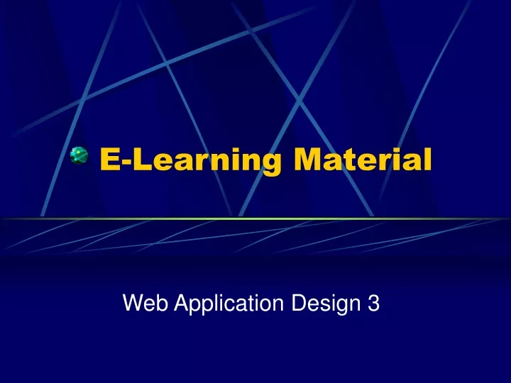 e learning material