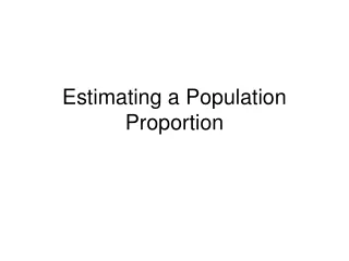 estimating a population proportion