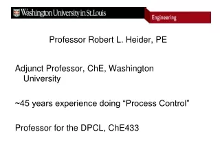 Professor Robert L. Heider, PE