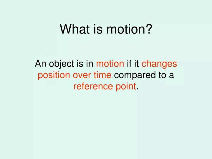 what is motion