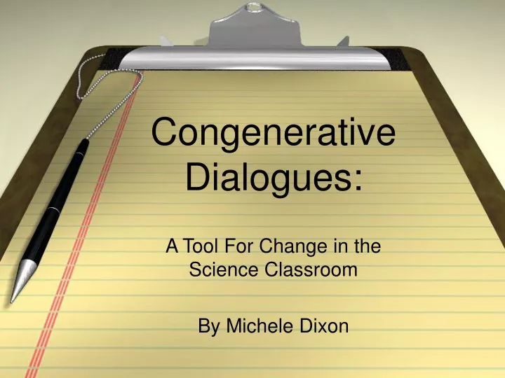 congenerative dialogues