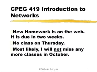 CPEG 419 Introduction to Networks