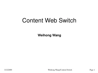 Content Web Switch