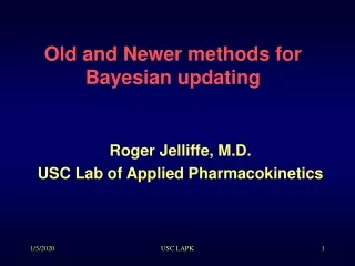 Old and Newer methods for Bayesian updating