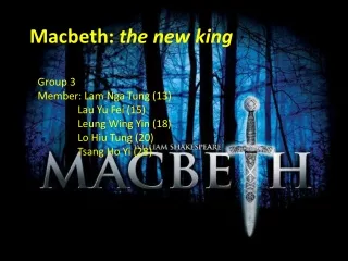 Macbeth:  the new king