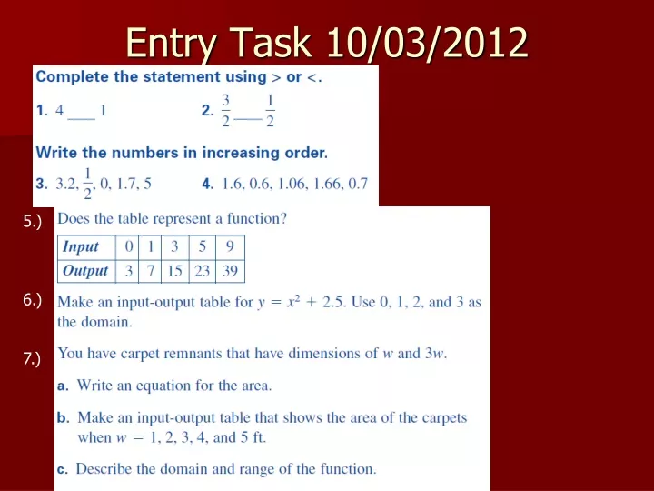 entry task 10 03 2012