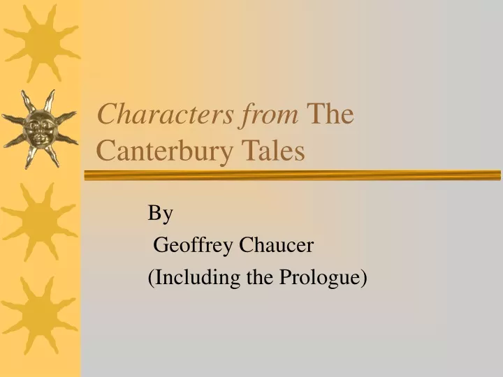 characters from the canterbury tales