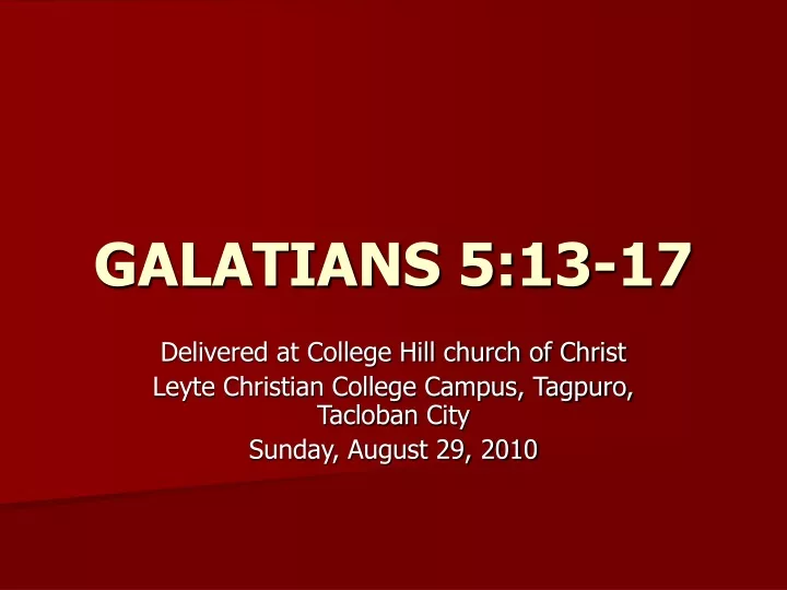 galatians 5 13 17