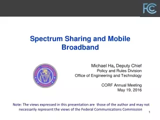 Spectrum Sharing and Mobile Broadband