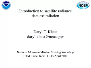 Introduction to satellite radiance data assimilation