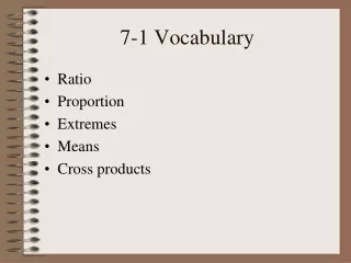 7-1 Vocabulary