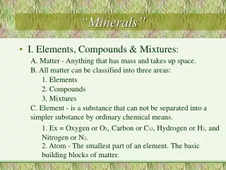 “Minerals”