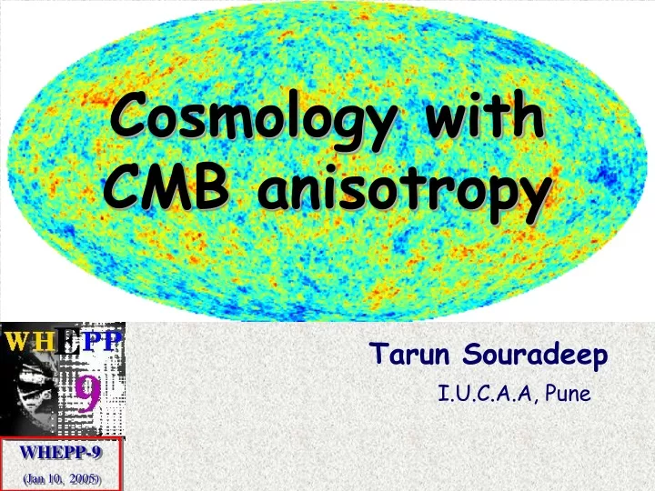cosmology with cmb anisotropy