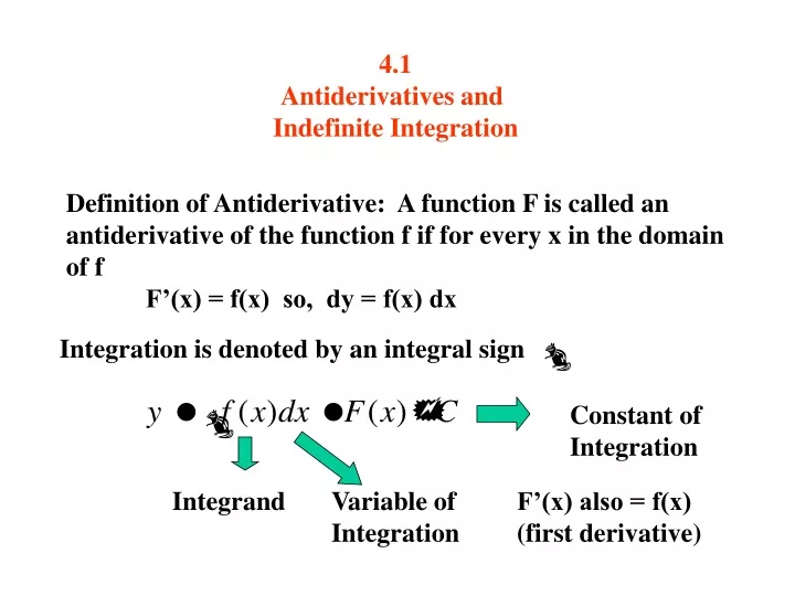4 1 antiderivatives and indefinite integration