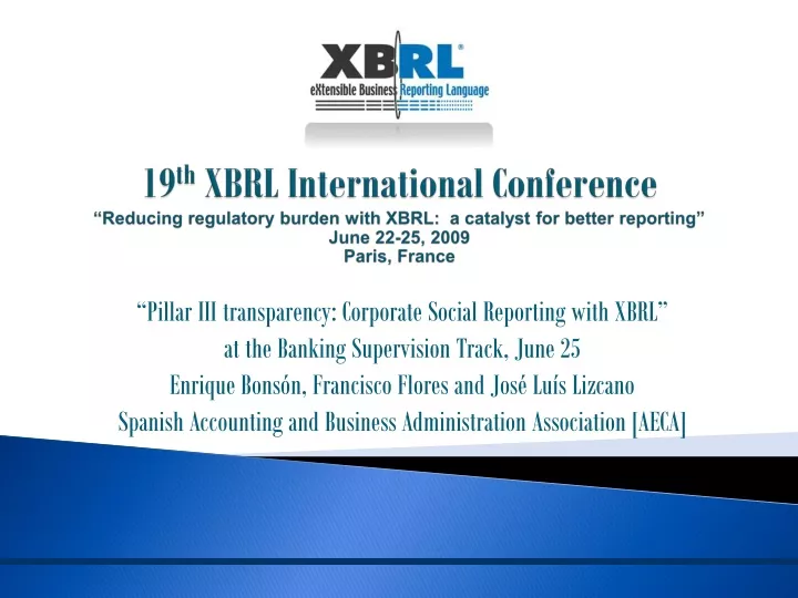 19 th xbrl international conference reducing