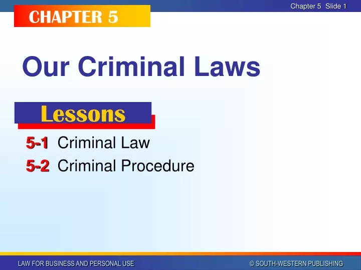 our criminal laws