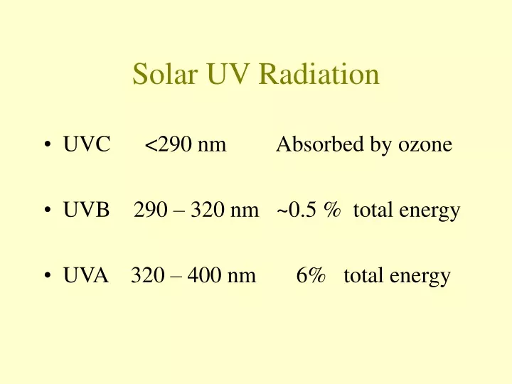 solar uv radiation