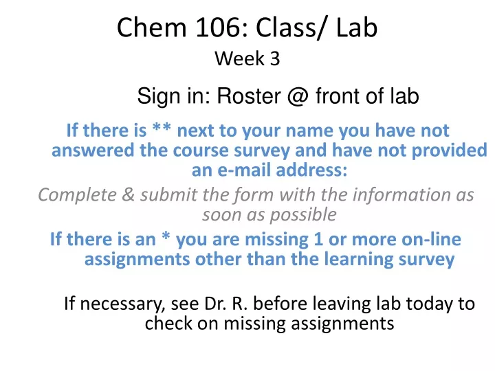 chem 106 class lab week 3