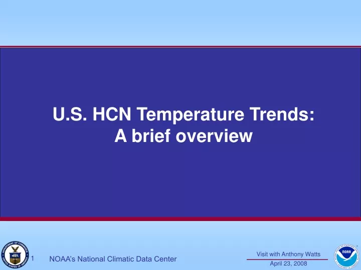 u s hcn temperature trends a brief overview