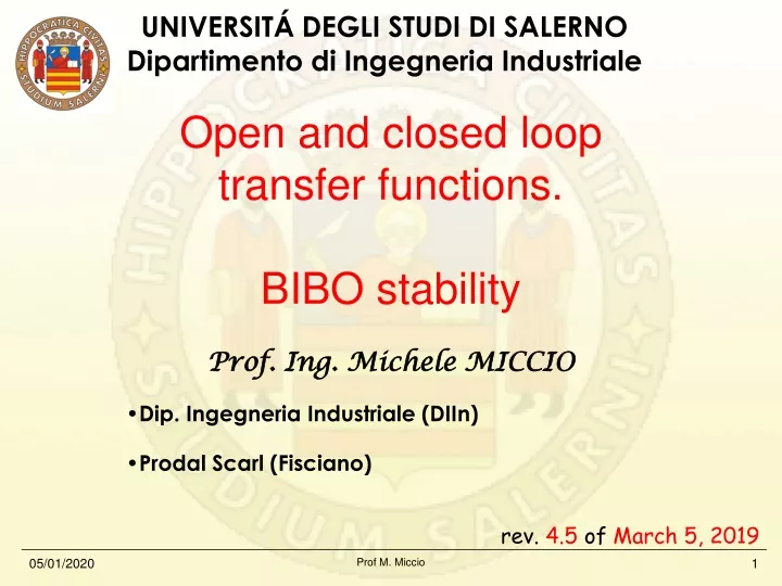 open and closed loop transfer functions bibo stability