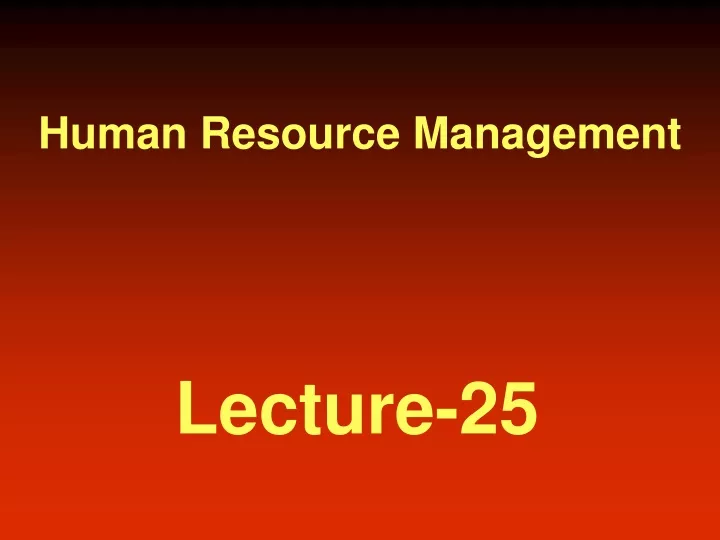 human resource management