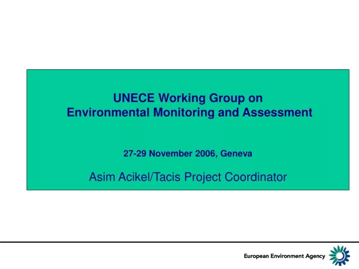 unece working group on environmental monitoring