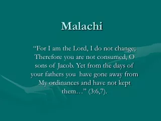 Malachi