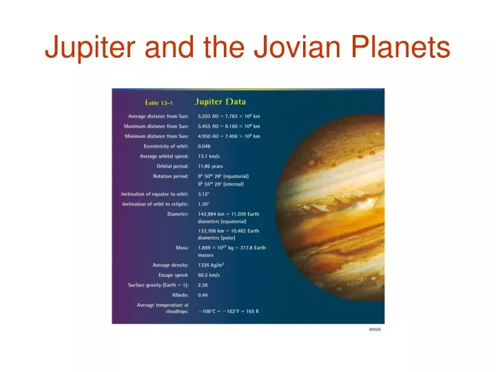 jupiter and the jovian planets