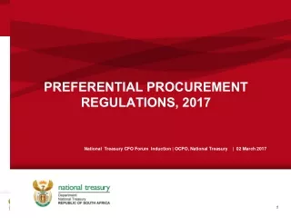 PREFERENTIAL PROCUREMENT REGULATIONS, 2017