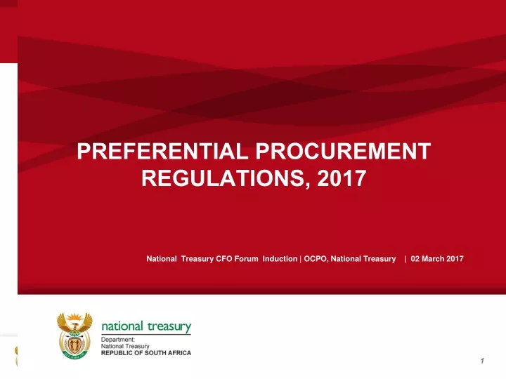preferential procurement regulations 2017