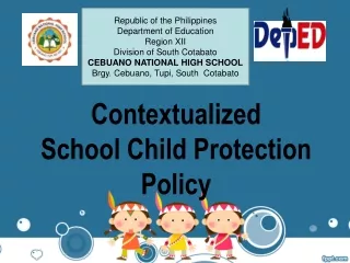 Contextualized  School Child Protection  Policy