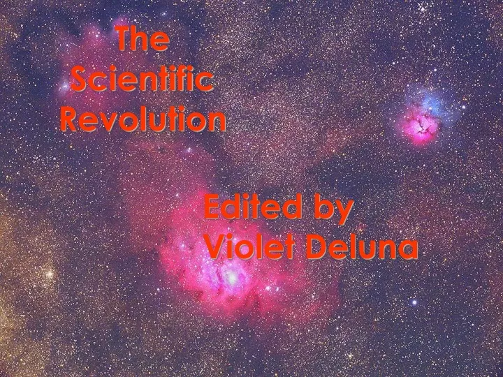 the scientific revolution