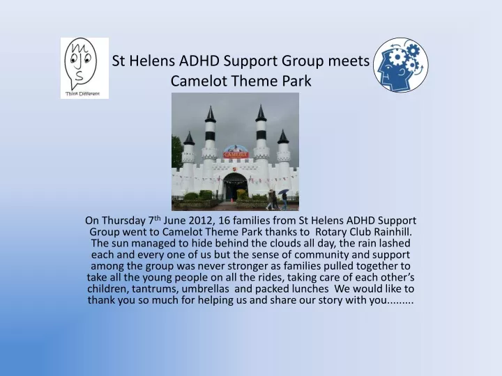 st helens adhd support group meets camelot theme park