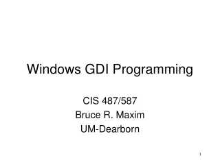Windows GDI Programming