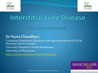 Interstitial Lung Disease  (From the GP Perspective) .
