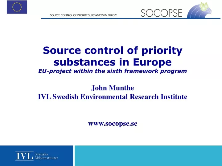 source control of priority substances in europe
