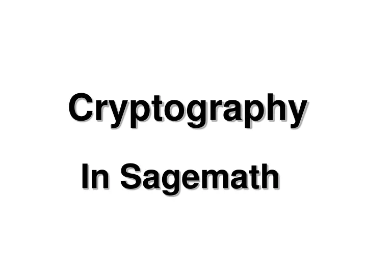 in sagemath