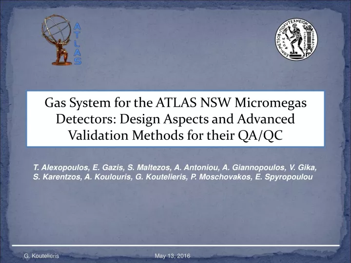 gas system for the atlas nsw micromegas detectors