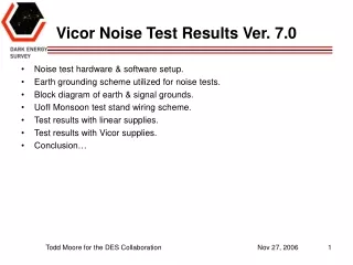 Vicor Noise Test Results Ver. 7.0