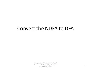 Convert the NDFA to DFA
