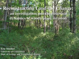 Reconstructing Land-use Change:  an investigation into the historical