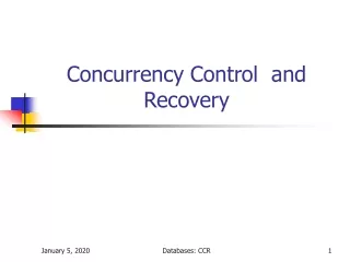 Concurrency Control  and Recovery