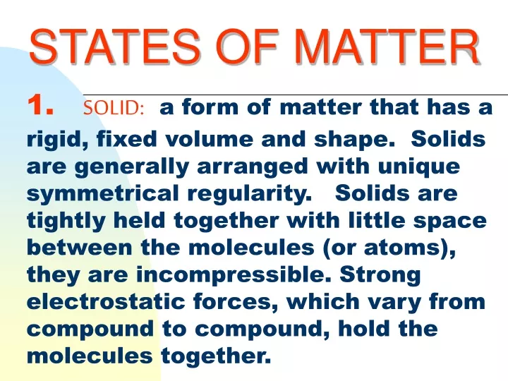 states of matter