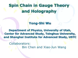 Spin Chain in Gauge Theory  and Holography