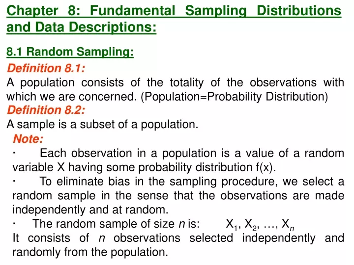 chapter 8 fundamental sampling distributions