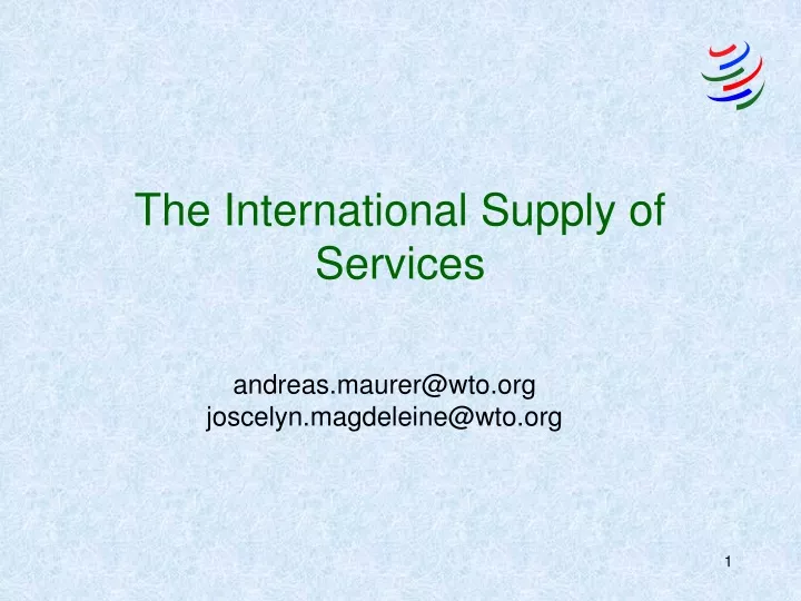 the international supply of services